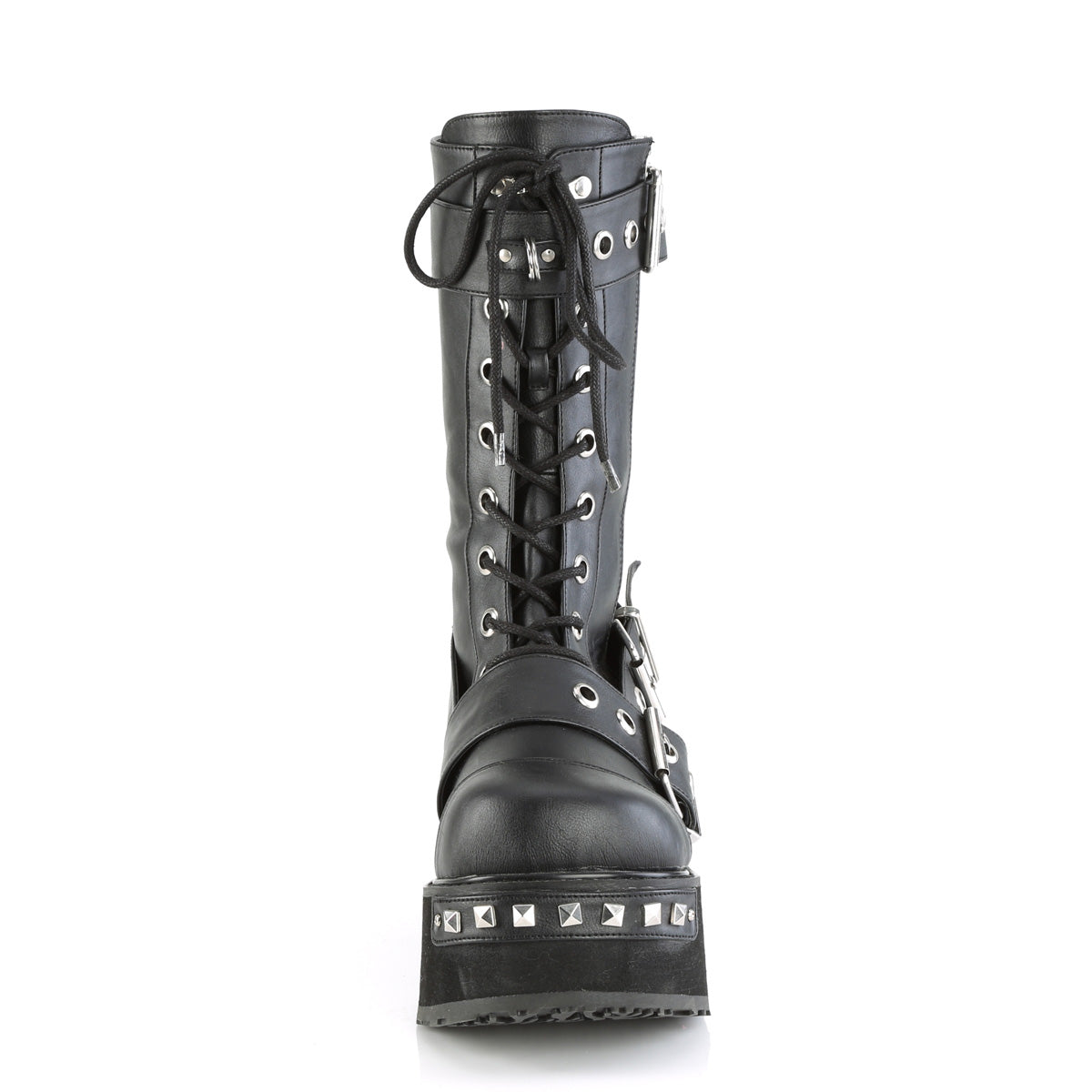 DemoniaCult Bottes pour hommes TRASHVILLE-250 Cuir végétalien BLK