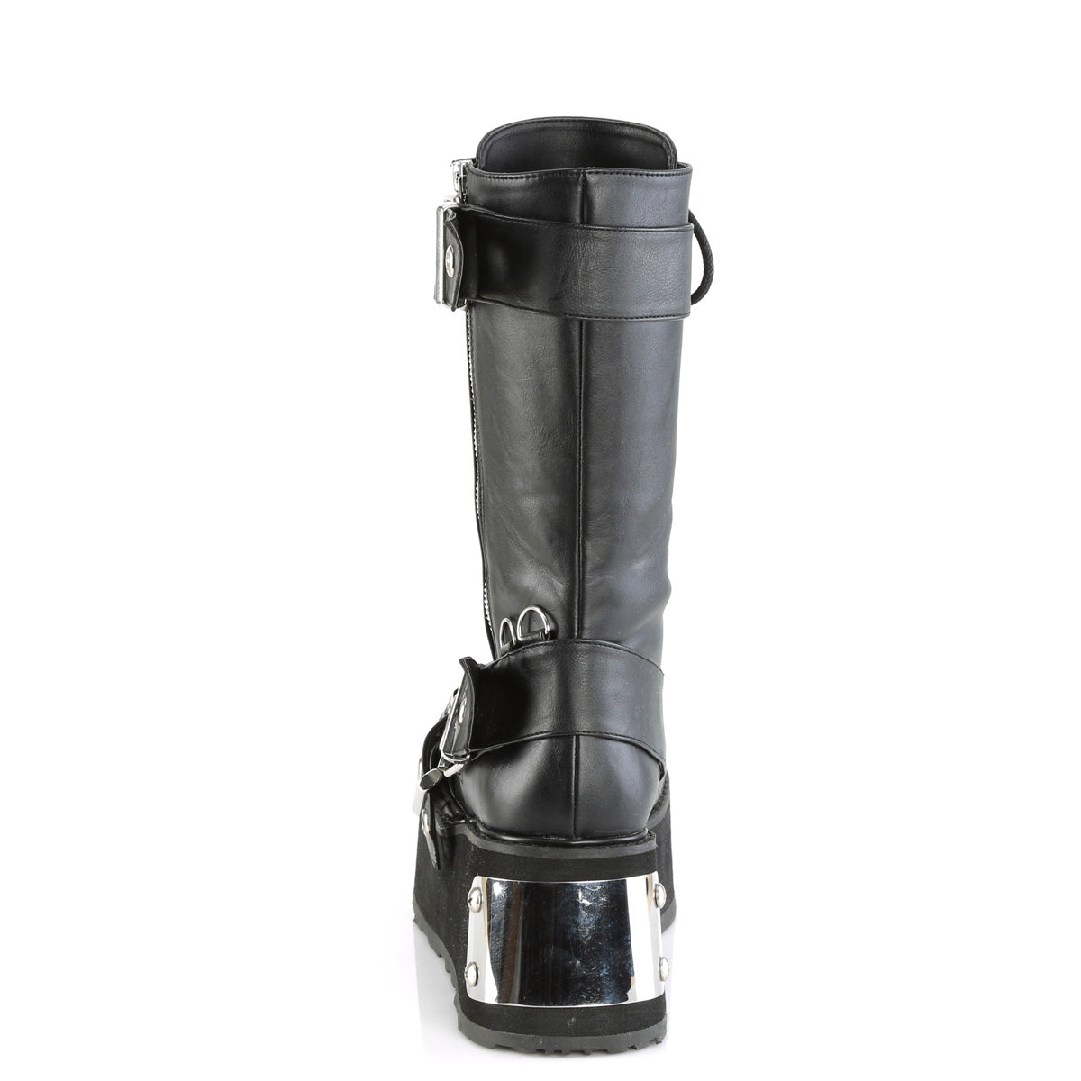 DemoniaCult Bottes pour hommes TRASHVILLE-250 Cuir végétalien BLK