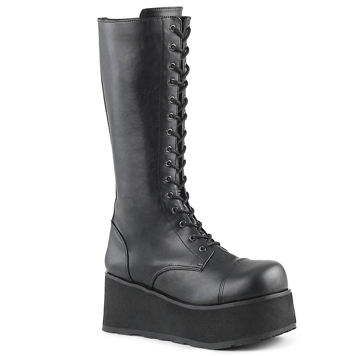 DemoniaCult Bottes pour hommes TRASHVILLE-502 Cuir végétalien BLK