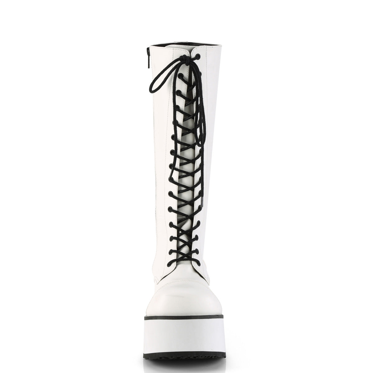 DemoniaCult Bottes pour hommes TRASHVILLE-502 Wht Vegan Leather
