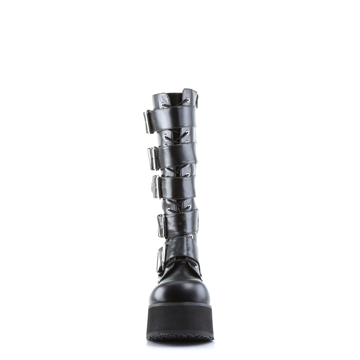 DemoniaCult Bottes pour hommes TRASHVILLE-518 Cuir végétalien BLK