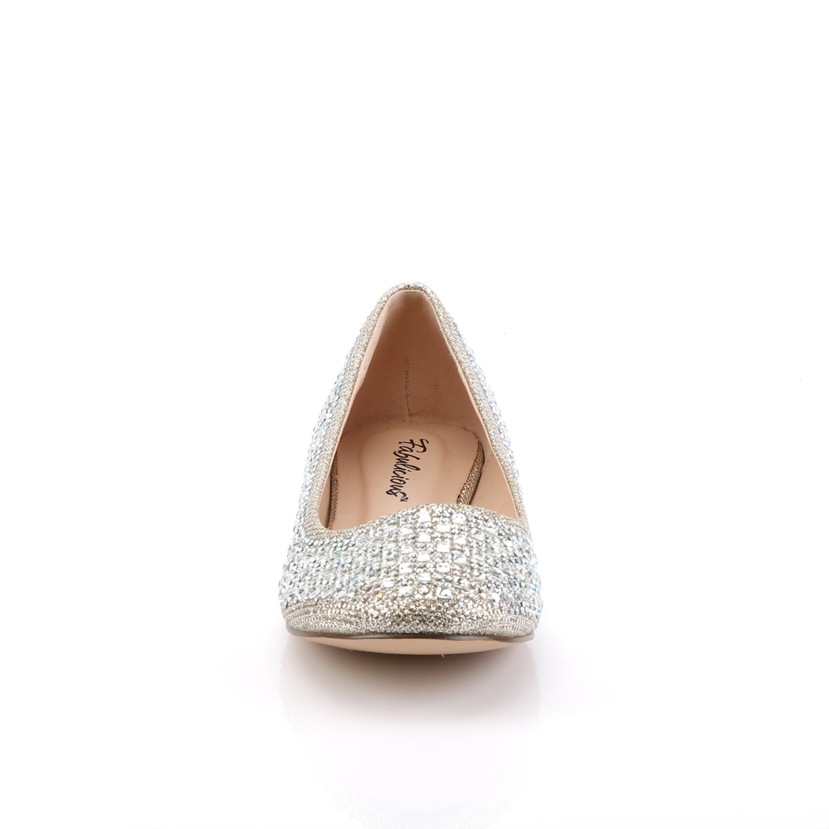 Fabulicious Pompes pour femmes TREATTissu de maille de paillettes nues -06