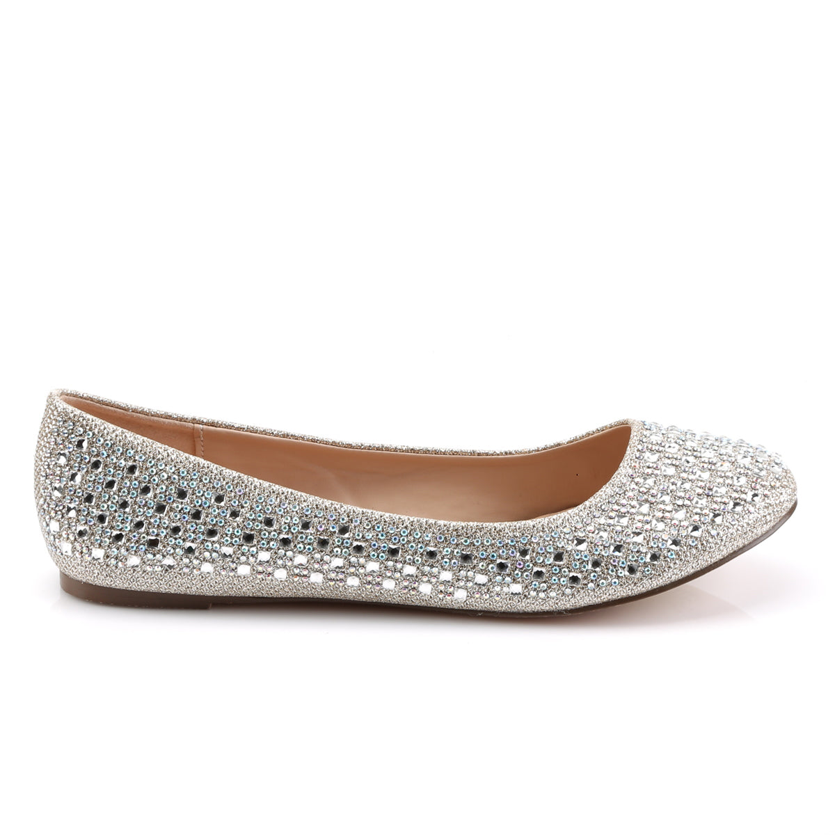 Fabulicious Pompes pour femmes TREATTissu de maille de paillettes nues -06