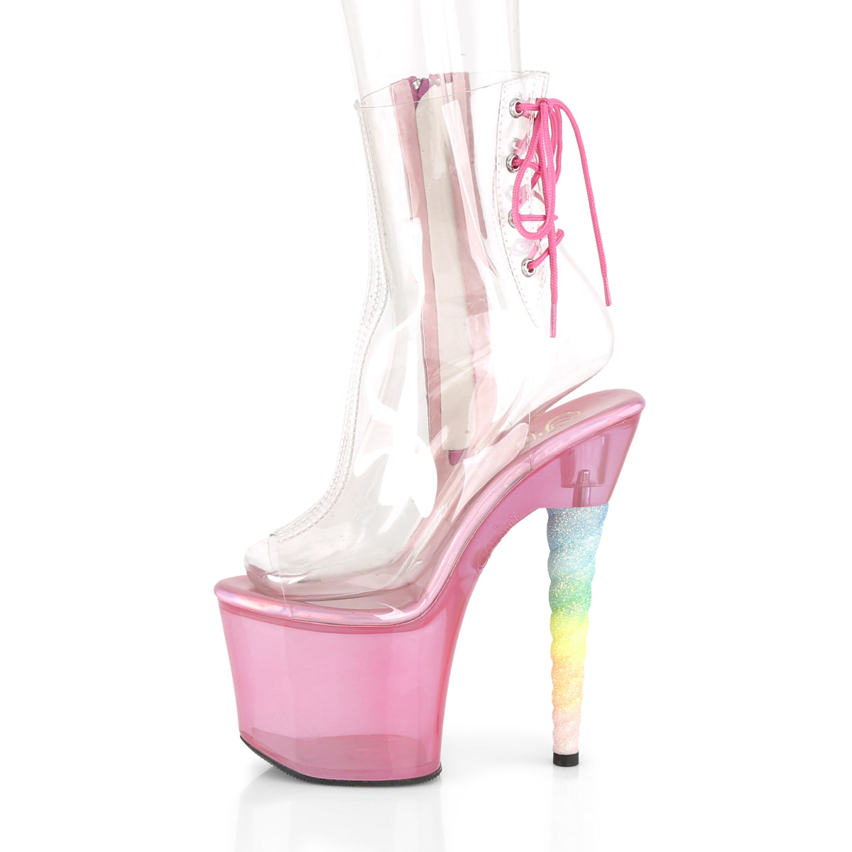 Pleaser Bottines pour femmes unicorn-1018C CLR / Bubble Gum Rose Teinte