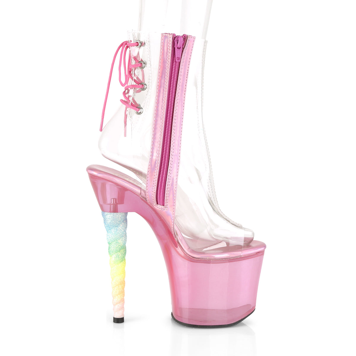 Pleaser Bottines pour femmes unicorn-1018C CLR / Bubble Gum Rose Teinte