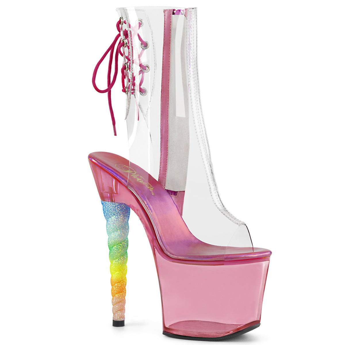 Pleaser Bottines pour femmes unicorn-1018C CLR / Bubble Gum Rose Teinte