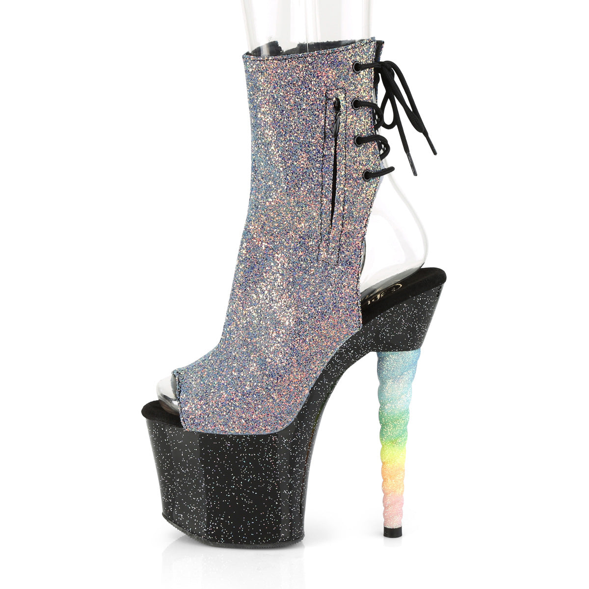 Pleaser Bottines pour femmes unicorn-1018g Glitter bleu violet / blk