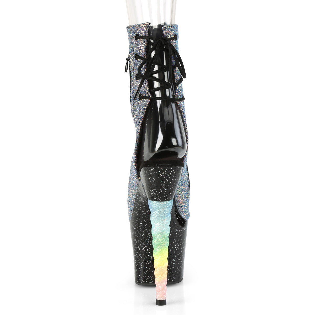 Pleaser Bottines pour femmes unicorn-1018g Glitter bleu violet / blk