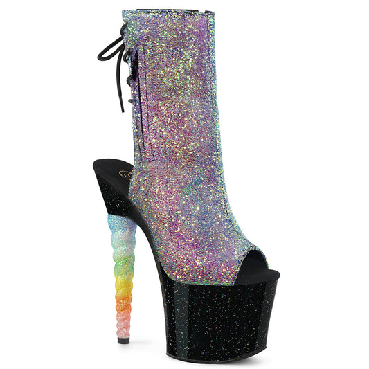 Pleaser Bottines pour femmes unicorn-1018g Glitter bleu violet / blk