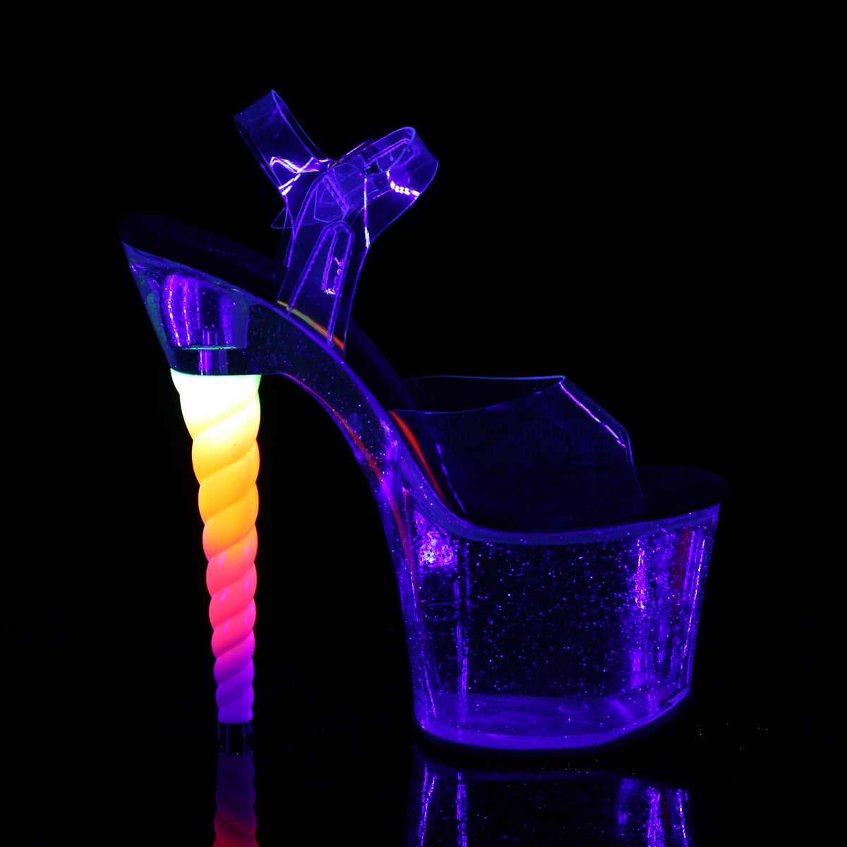 Pleaser Sandales pour femmes unicorn-708mg CLR-BLK / CLR