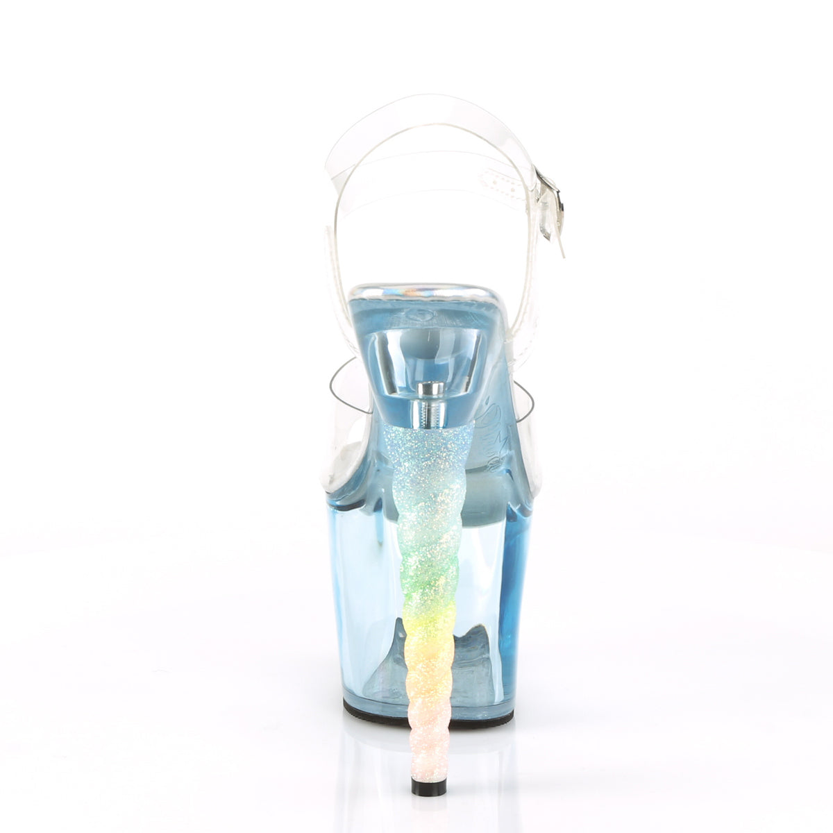 Pleaser Sandales pour femmes Unicorn-708t CLR / Bébé Bleu teinté