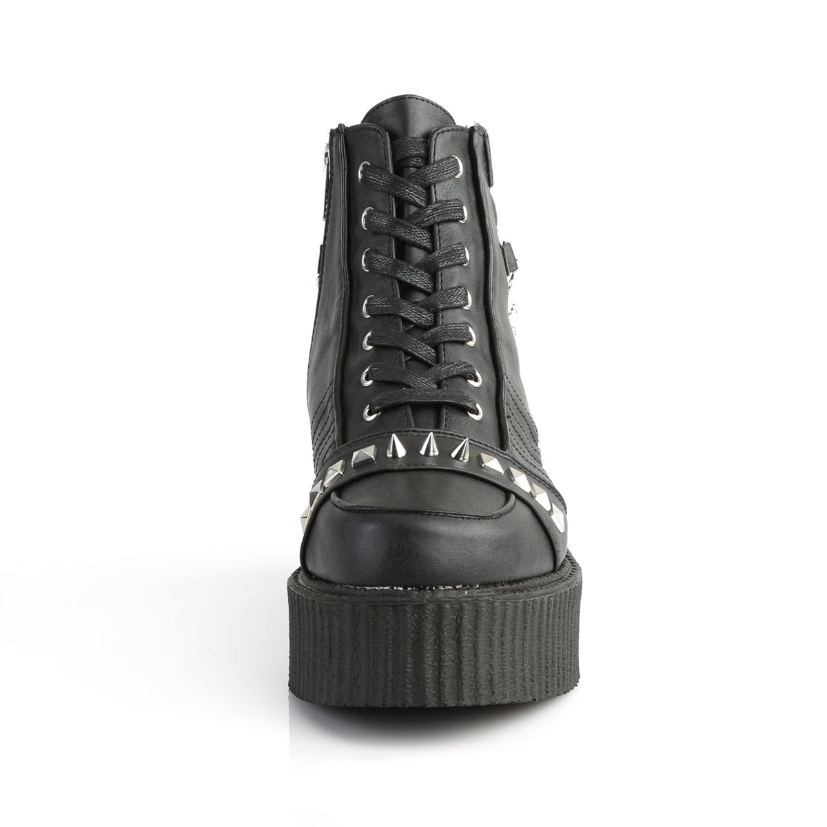 DemoniaCult Chaussure basse pour hommes V-CREEPER-565 Cuir végétalien BLK