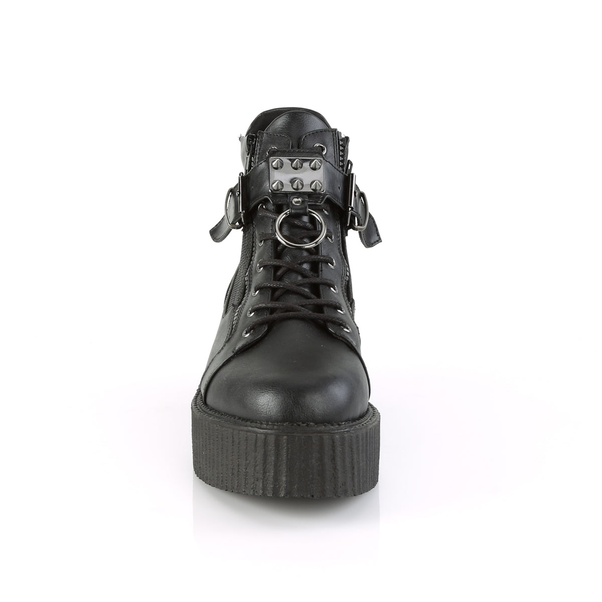 DemoniaCult Chaussure basse pour hommes V-CREEPER-566 Cuir végétalien BLK