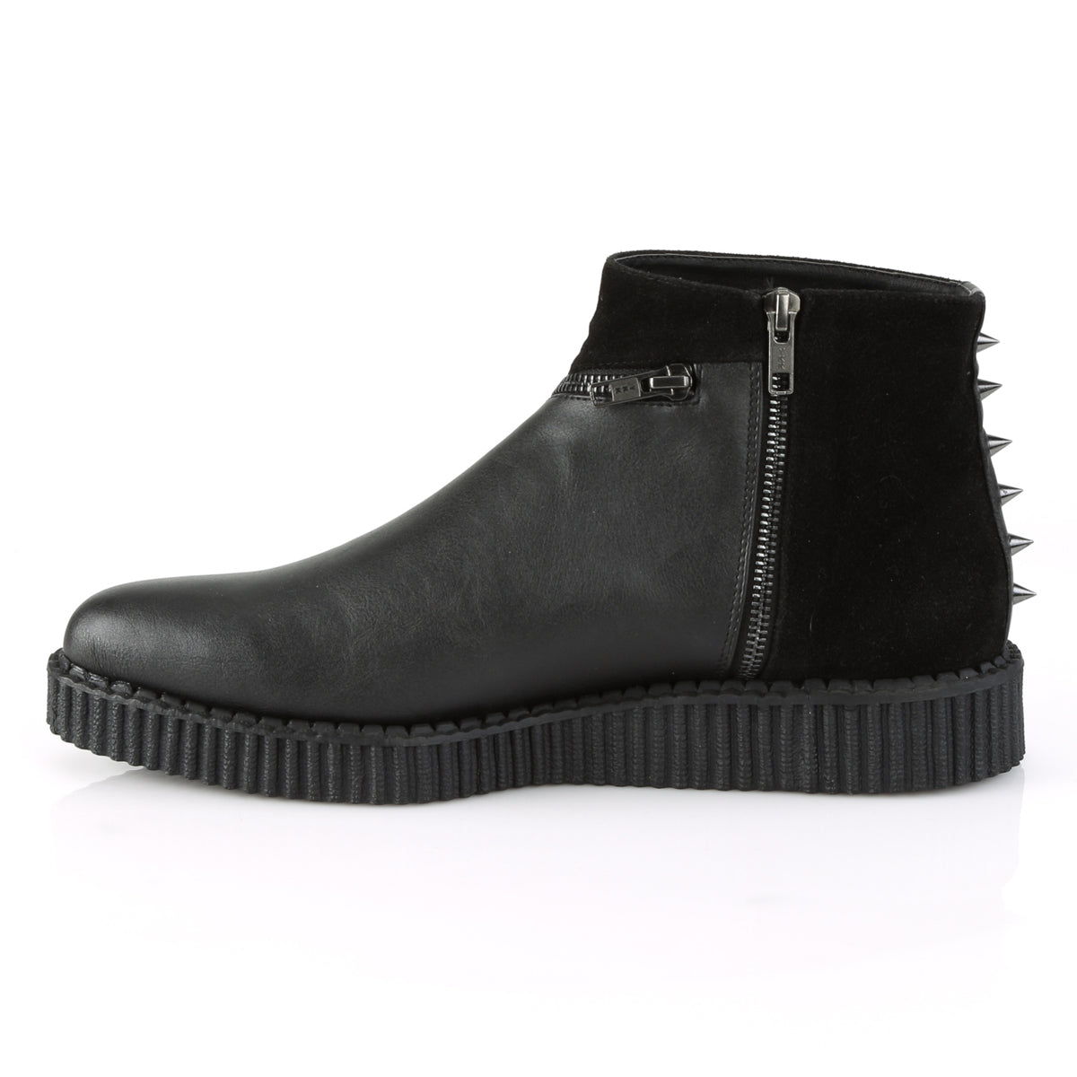 DemoniaCult Chaussure basse pour hommes V-CREEPER-750 Blk Vegan Leather-Microfiber
