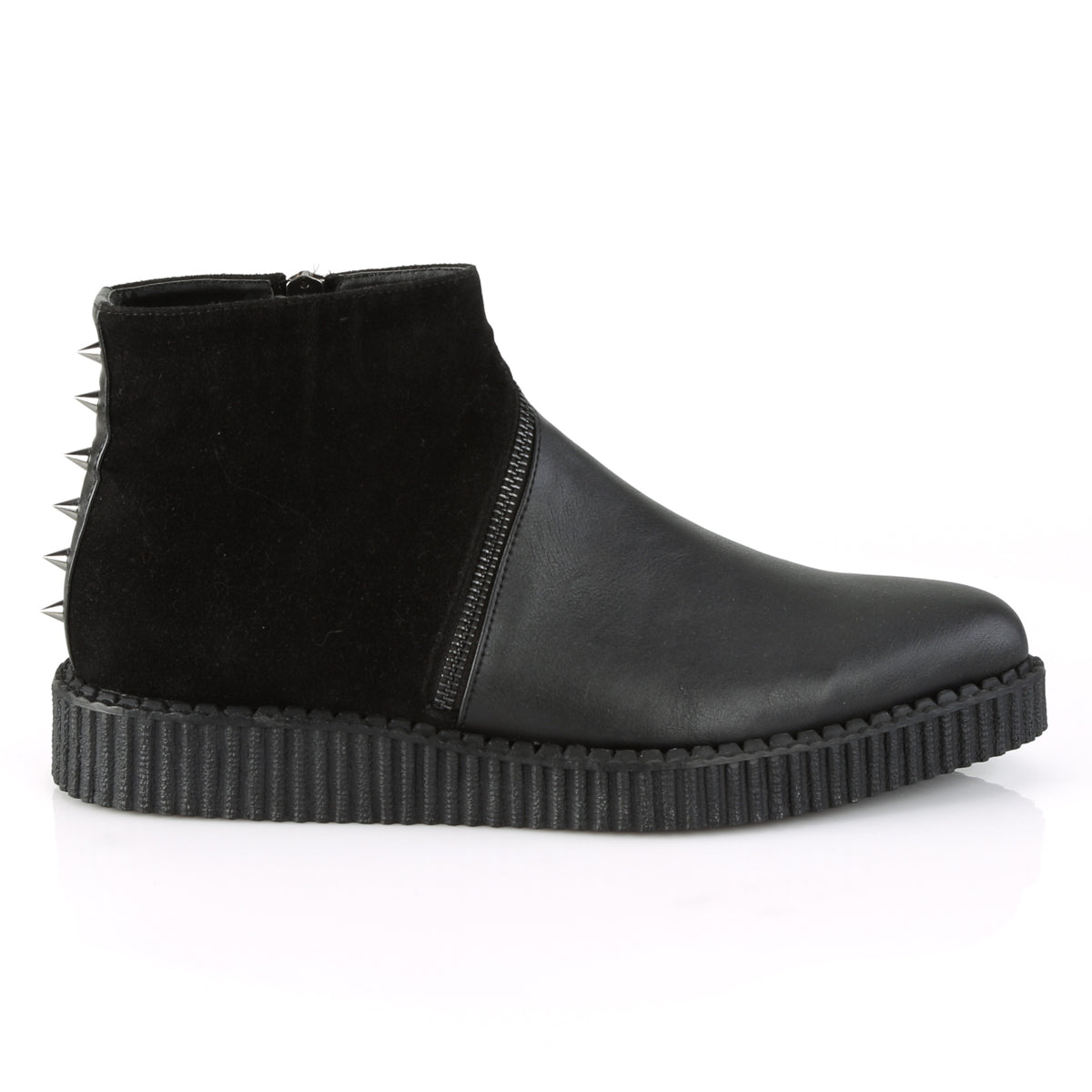 DemoniaCult Chaussure basse pour hommes V-CREEPER-750 Blk Vegan Leather-Microfiber