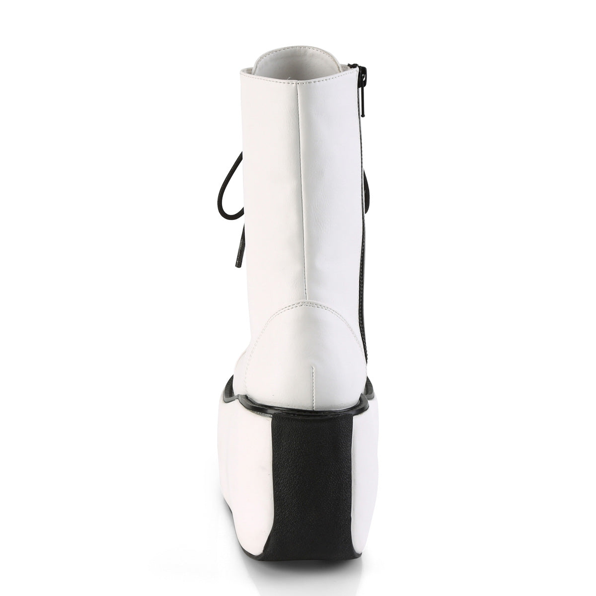 DemoniaCult Bottes de cheville des femmes VIOLET-120 Wht Vegan Leather