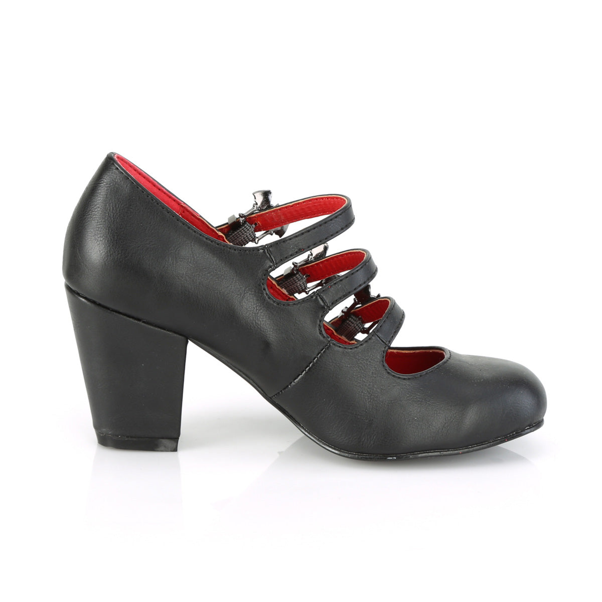 DemoniaCult Pompes pour femmes VIVIKA-38 Cuir végétalien BLK