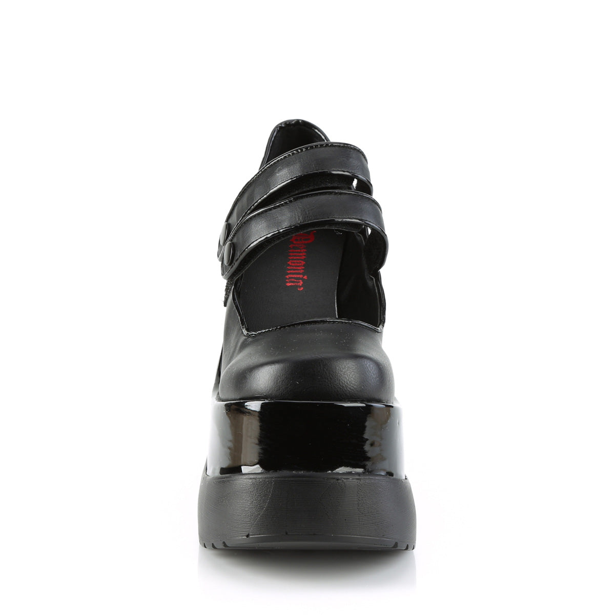 DemoniaCult Pompes VOID-37 blk végétalien en cuir-pat