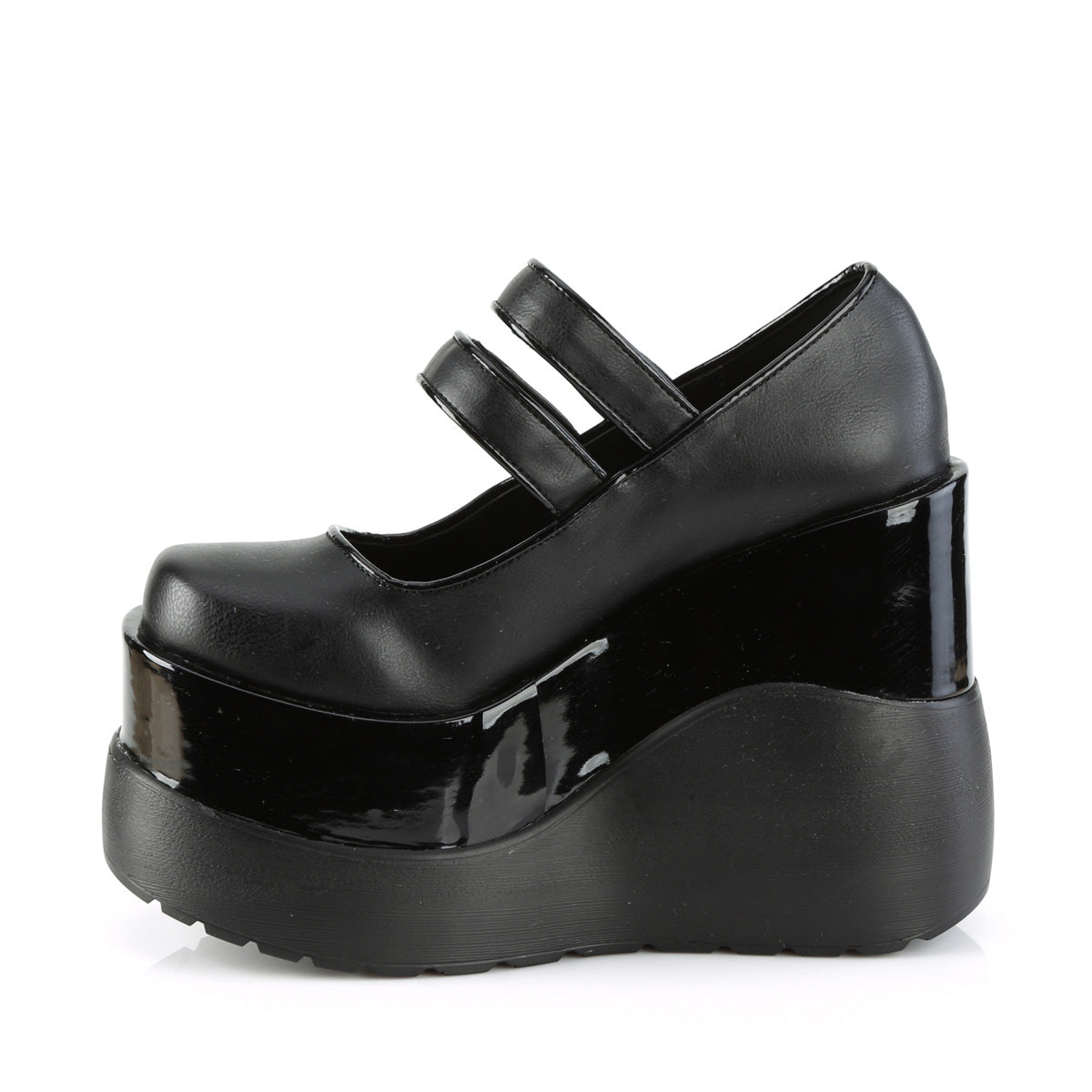 DemoniaCult Pompes VOID-37 blk végétalien en cuir-pat