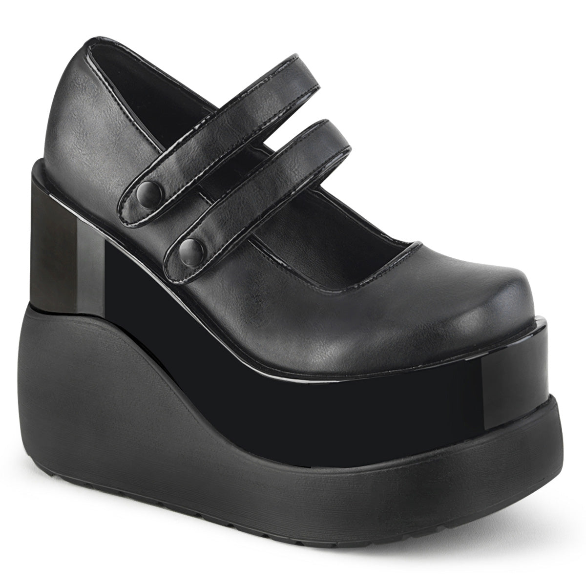 DemoniaCult Pompes VOID-37 blk végétalien en cuir-pat