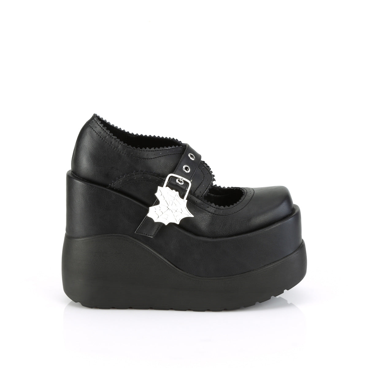 DemoniaCult Pompes VOID-38 Cuir végétalien BLK