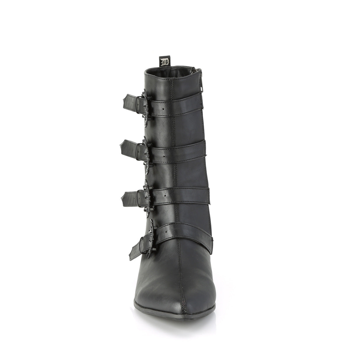 DemoniaCult Bottes pour hommes WARLOCK-110-b en cuir végétalien BLK