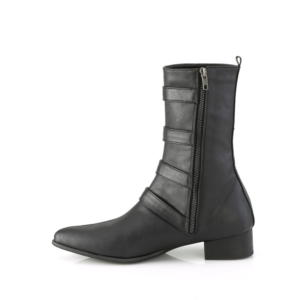 DemoniaCult Bottes pour hommes WARLOCK-110-b en cuir végétalien BLK