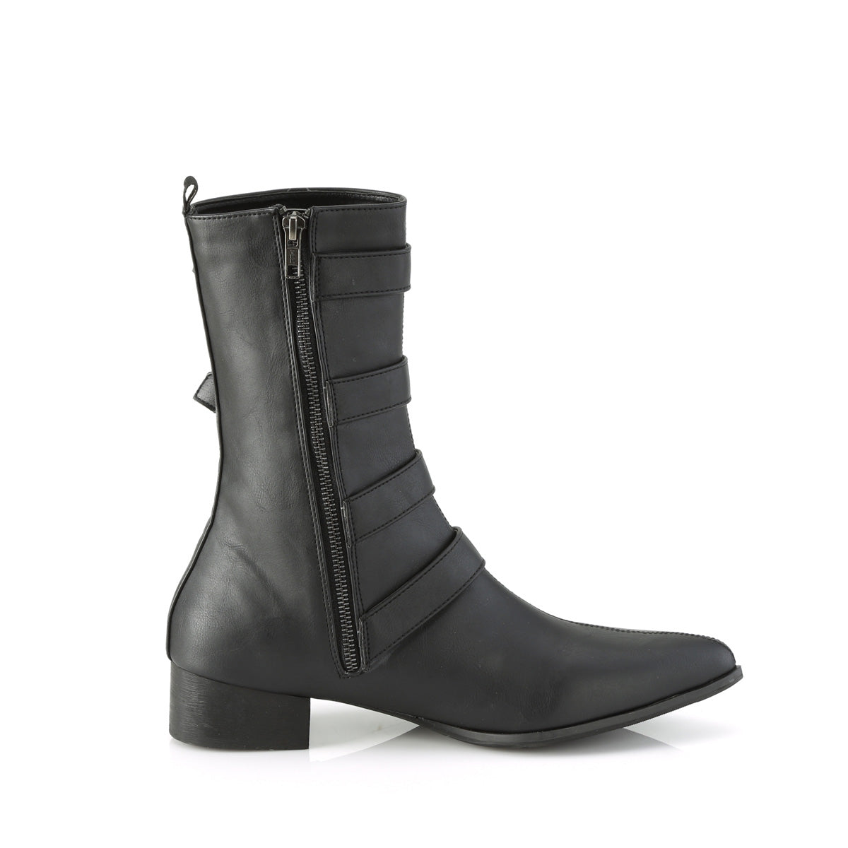DemoniaCult Bottes pour hommes WARLOCK-110-C Cuir végétalien BLK