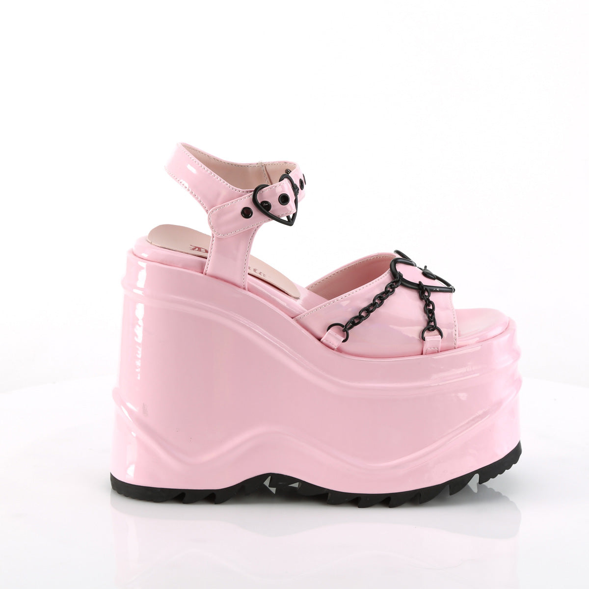 DemoniaCult Sandales féminines WAVE-09 b.pink hologramme