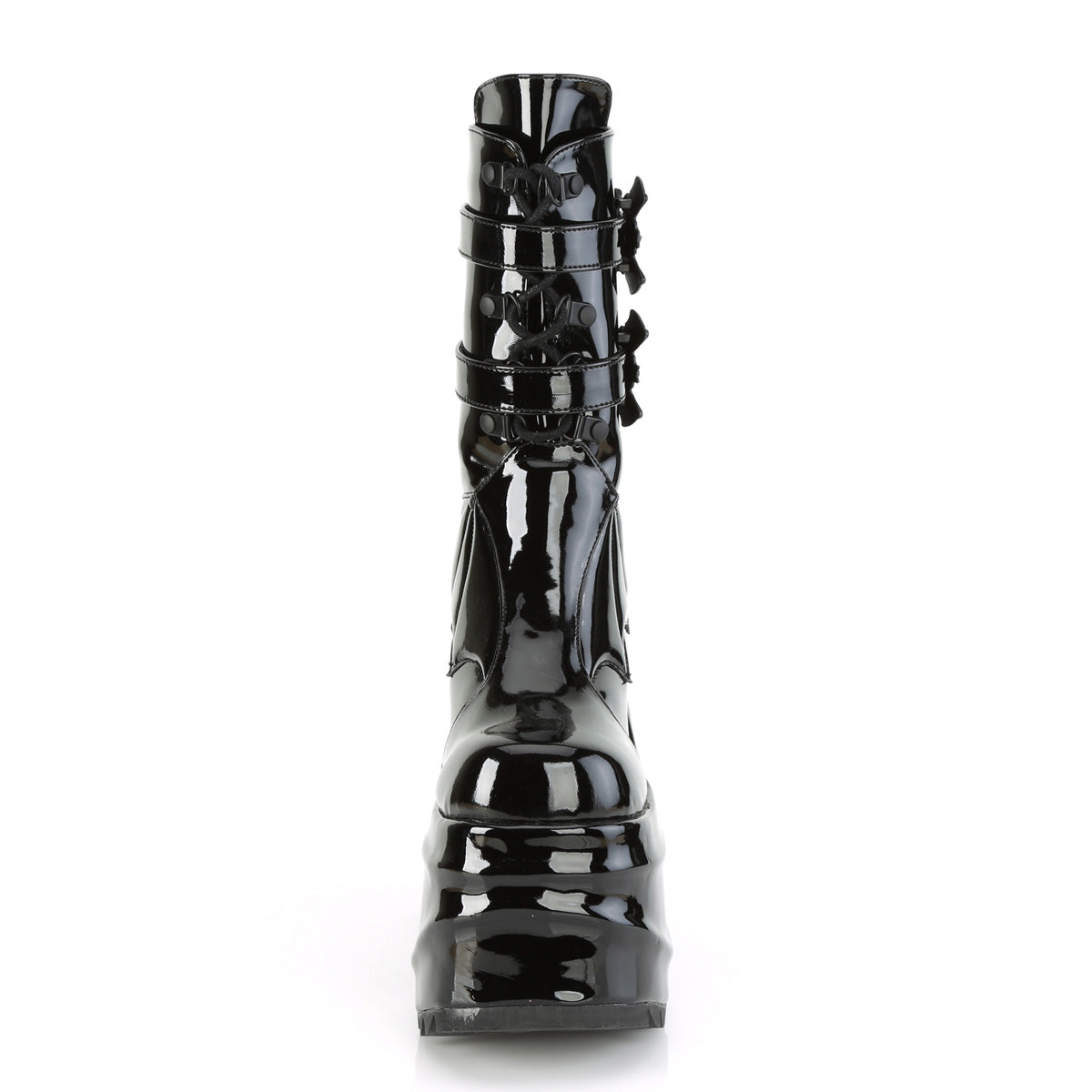 DemoniaCult Bottes de femmes WAVE-150 blk pat
