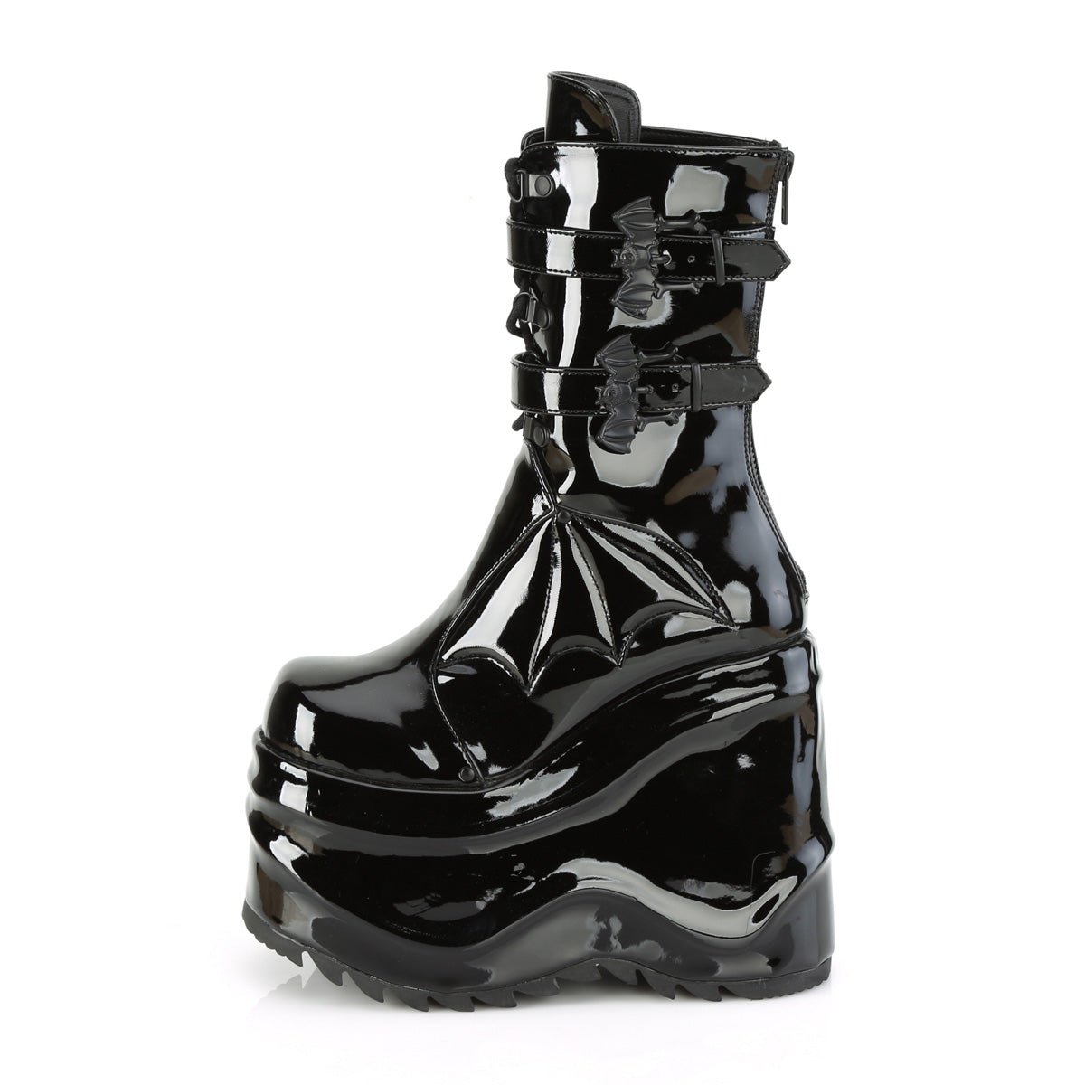 DemoniaCult Bottes de femmes WAVE-150 blk pat