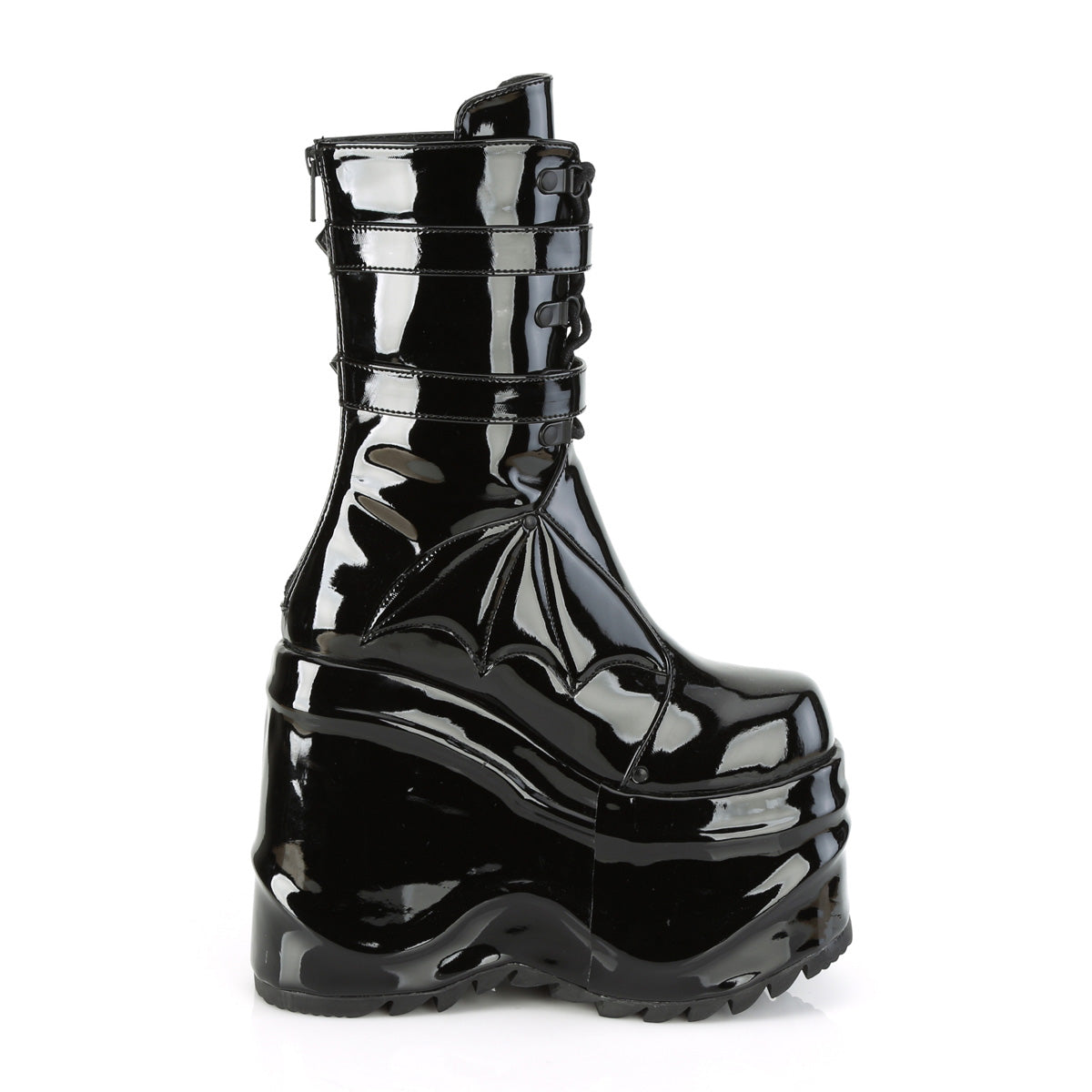 DemoniaCult Bottes de femmes WAVE-150 blk pat