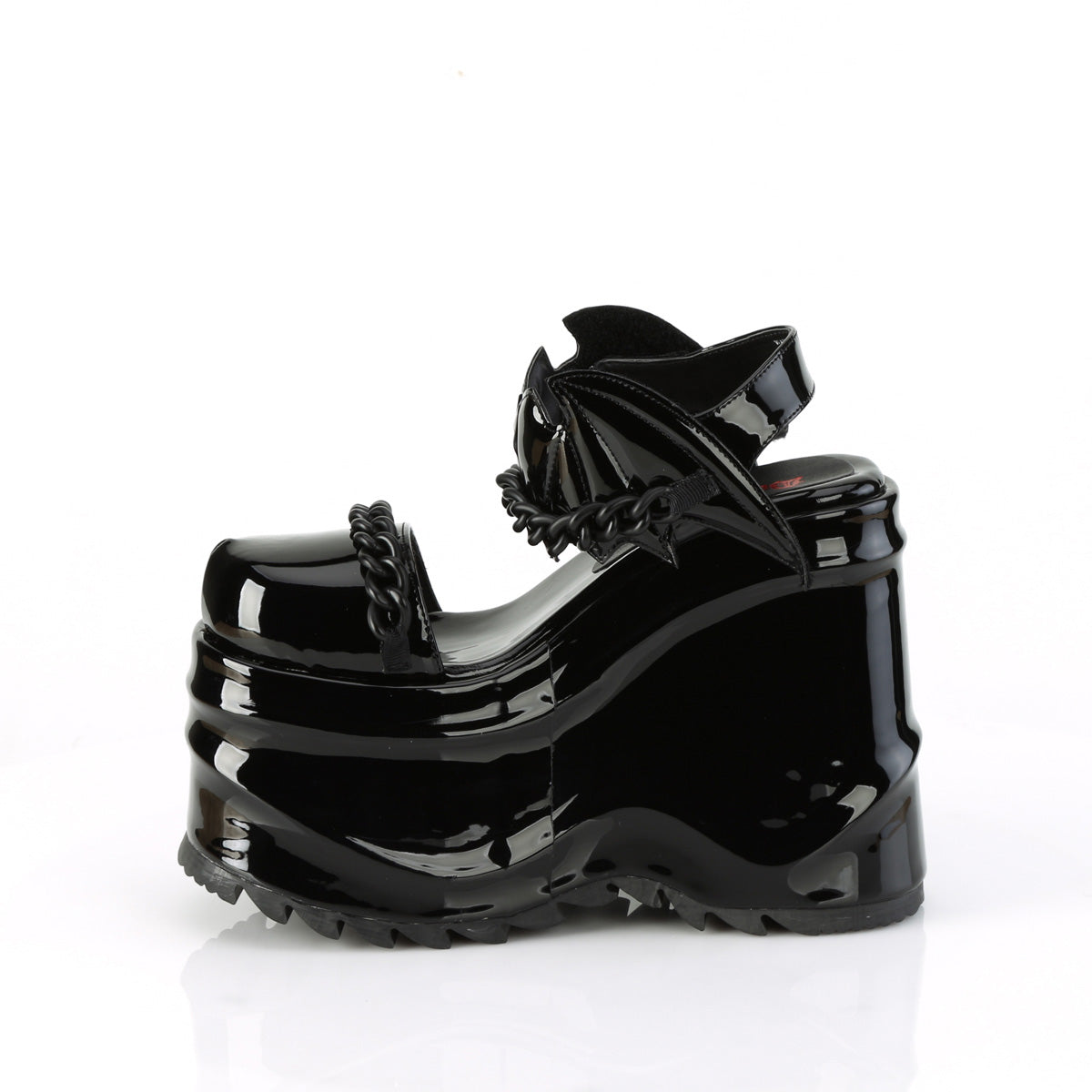 DemoniaCult Sandales féminines WAVE-20 blk pat
