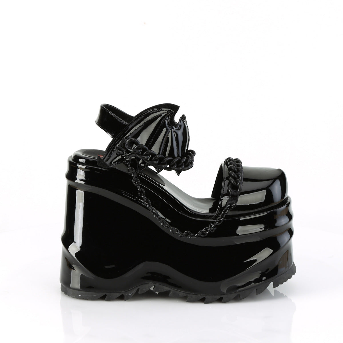 DemoniaCult Sandales féminines WAVE-20 blk pat