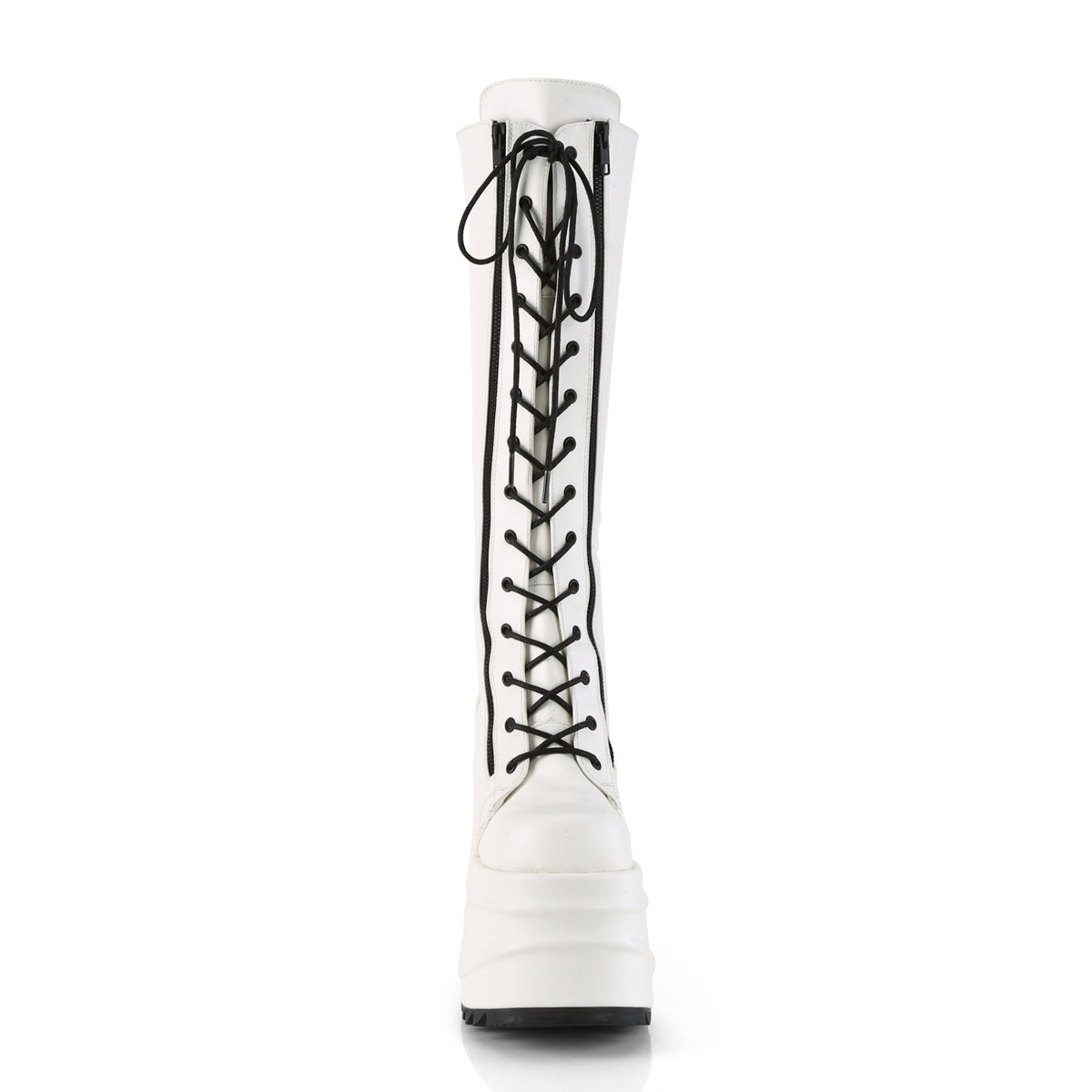 DemoniaCult Bottes de femmes WAVE-200 Wht Vegan Leather