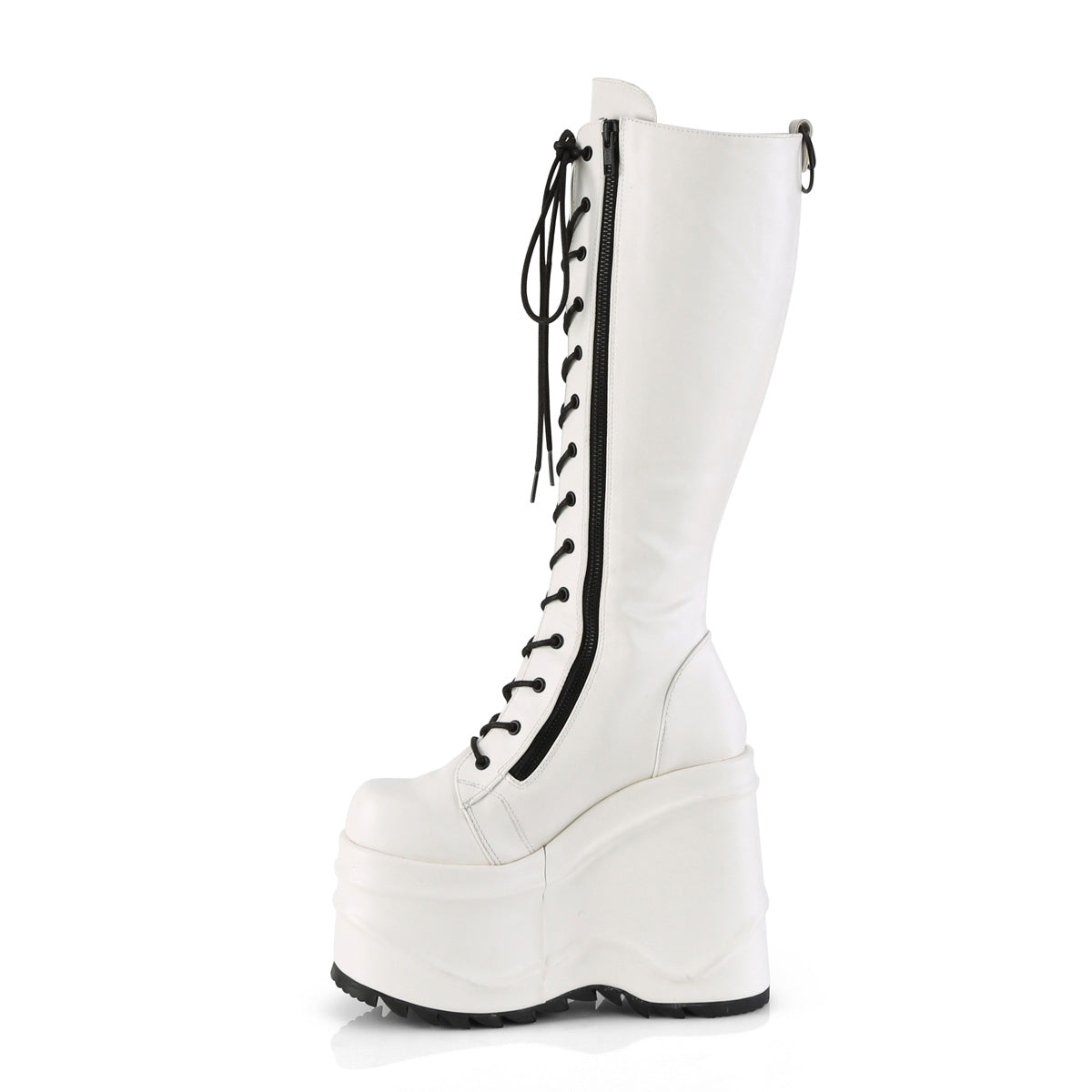 DemoniaCult Bottes de femmes WAVE-200 Wht Vegan Leather