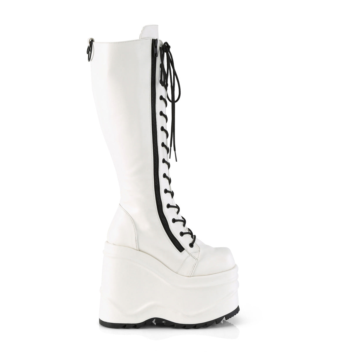 DemoniaCult Bottes de femmes WAVE-200 Wht Vegan Leather