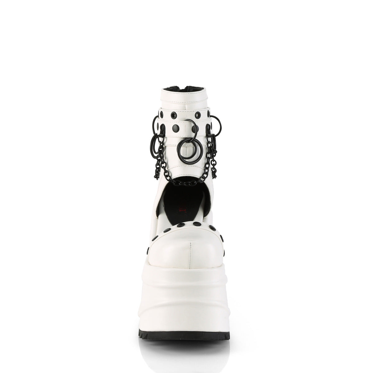 DemoniaCult Des sandales WAVE-22 Wht Vegan Leather