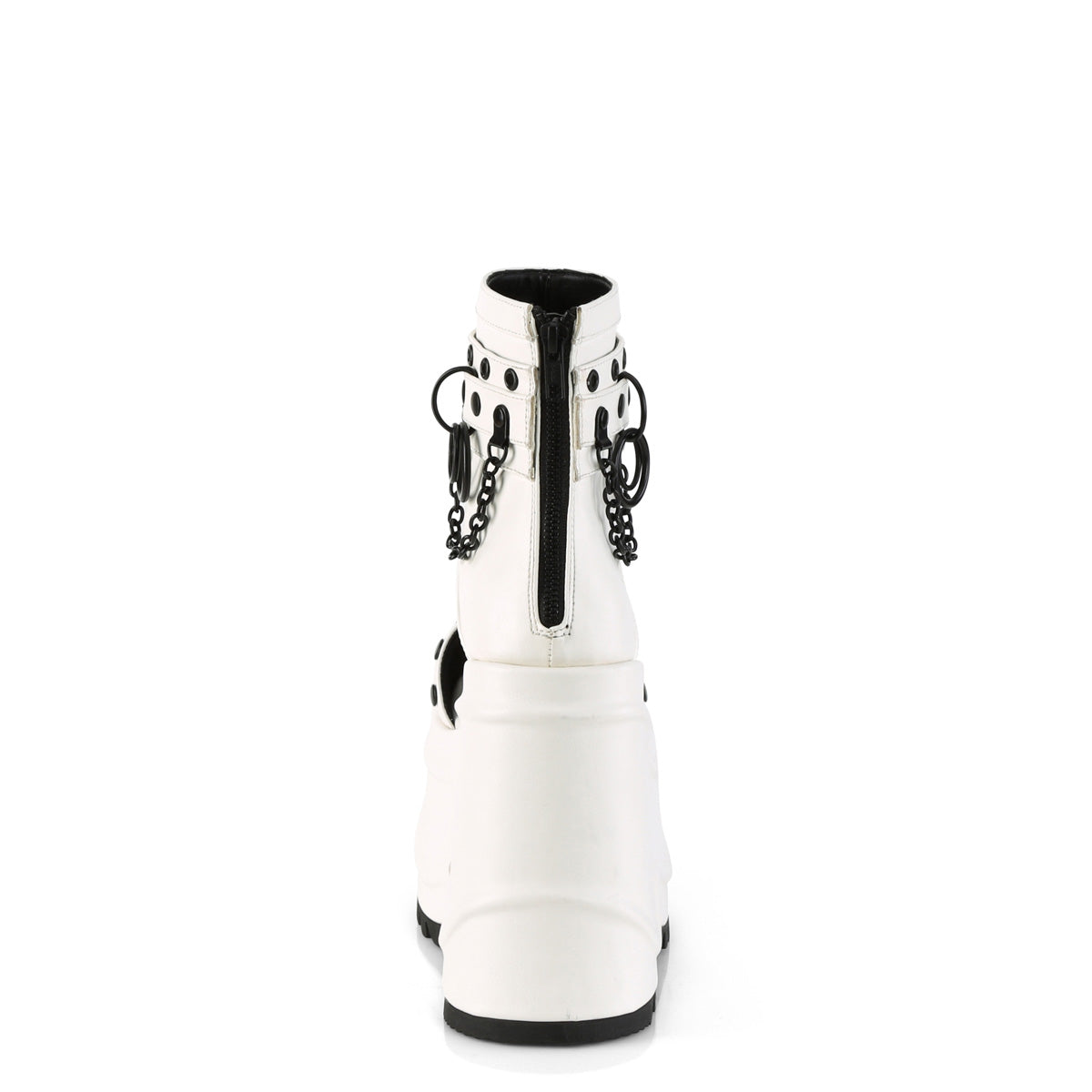 DemoniaCult Des sandales WAVE-22 Wht Vegan Leather