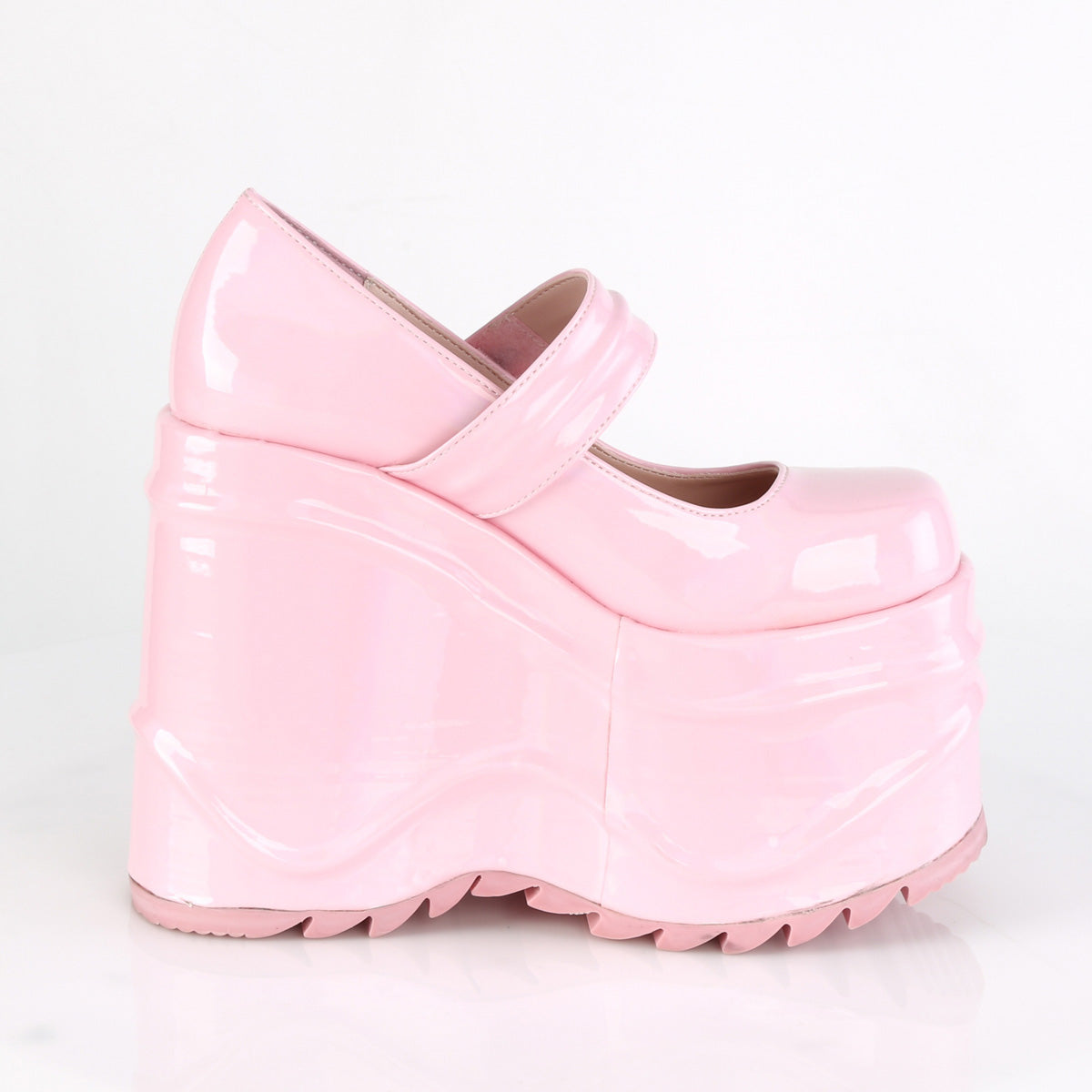 DemoniaCult Pompes pour femmes WAVE-32 B. hologramme rose