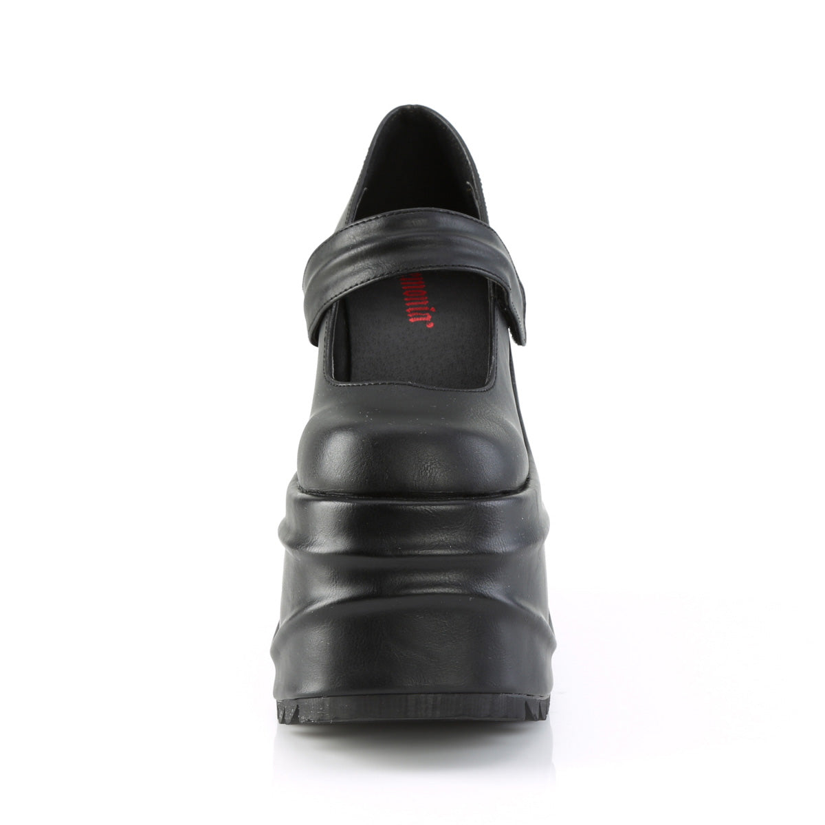DemoniaCult Pompes pour femmes WAVE-32 Cuir végétalien BLK