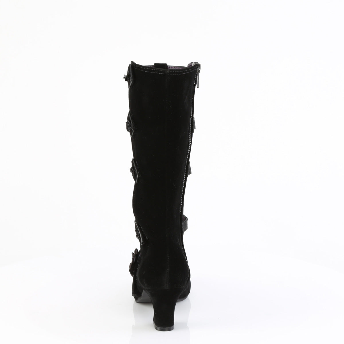 DemoniaCult Women's Mid-Calf & Knee High Boots WHIMSY-118 Blk Vegan Suede