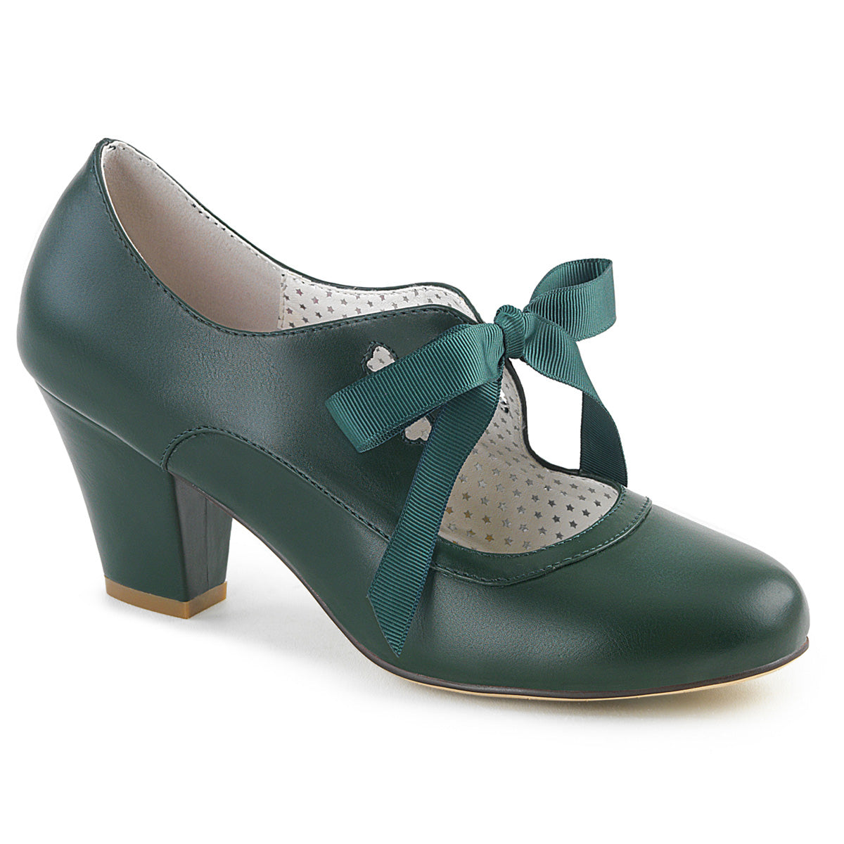 Pin Up Couture Pompes pour femmes WIGGLE-32 Cuir vert foncé