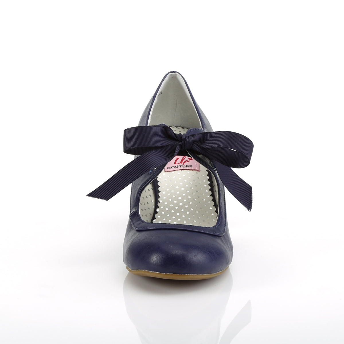 Pin Up Couture Pompes pour femmes WIGGLE-32 Cuir bleu bleu marine