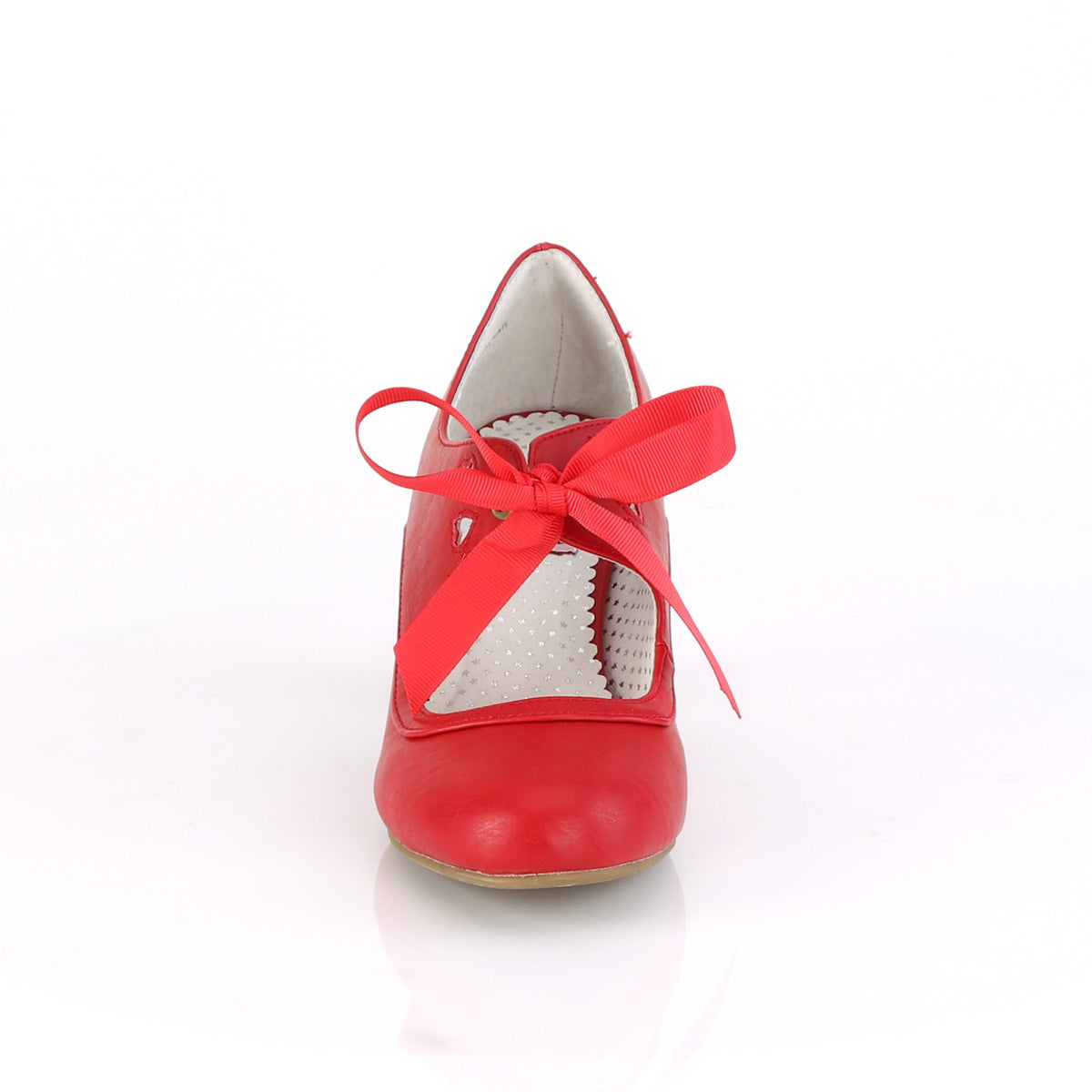 Pin Up Couture Pompes pour femmes WIGGLE-32 cuir fausse rouge