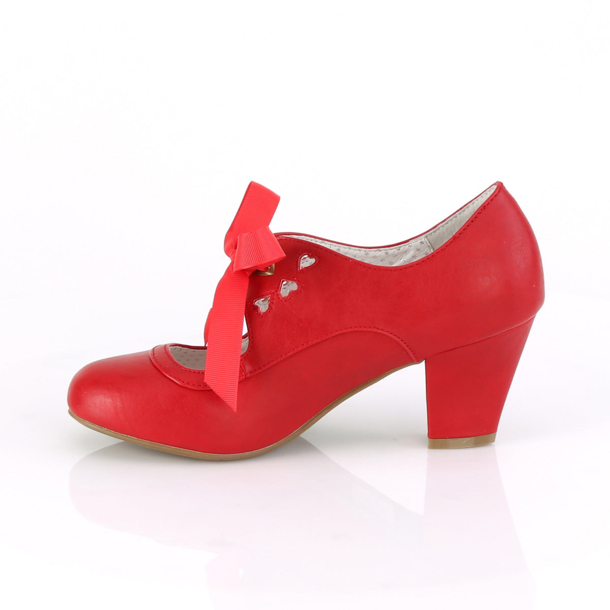 Pin Up Couture Pompes pour femmes WIGGLE-32 cuir fausse rouge