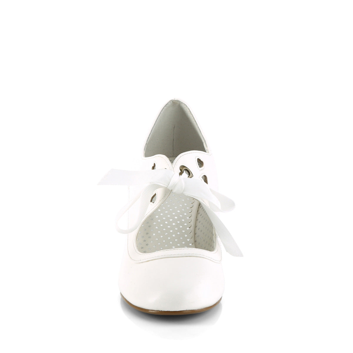 Pin Up Couture Pompes WIGGLE-32 faux cuir blanc