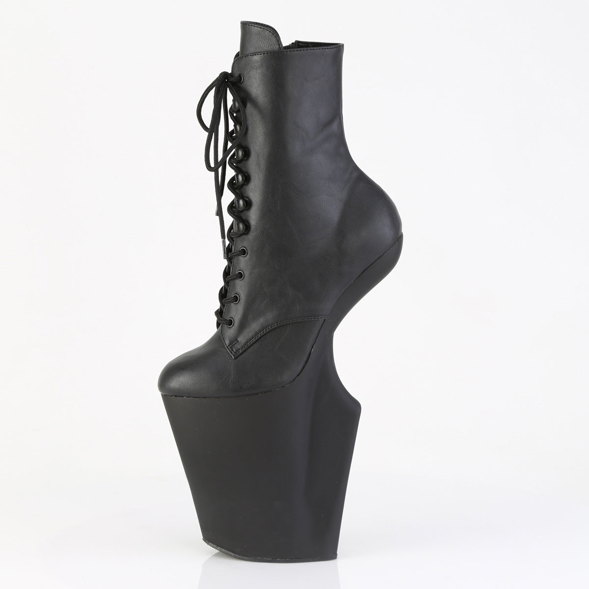 Pleaser Women's Platform Shoes WORSHIP-1020 Blk Faux Leather/Blk Matte