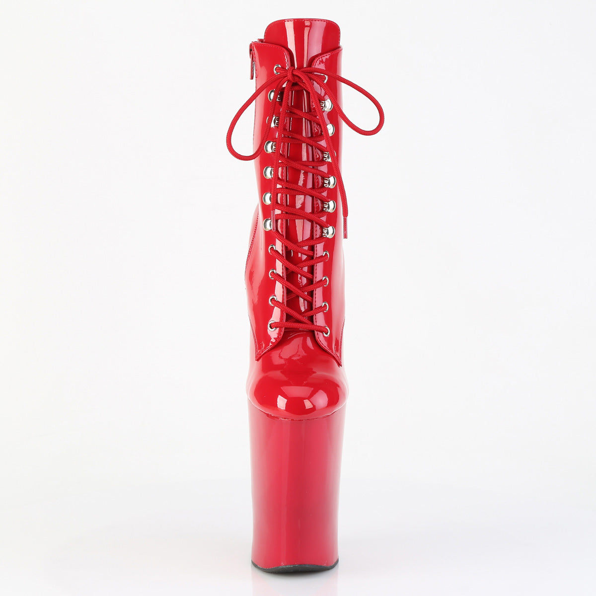 Pleaser Women's Platform Shoes WORSHIP-1020 Red Pat/Red