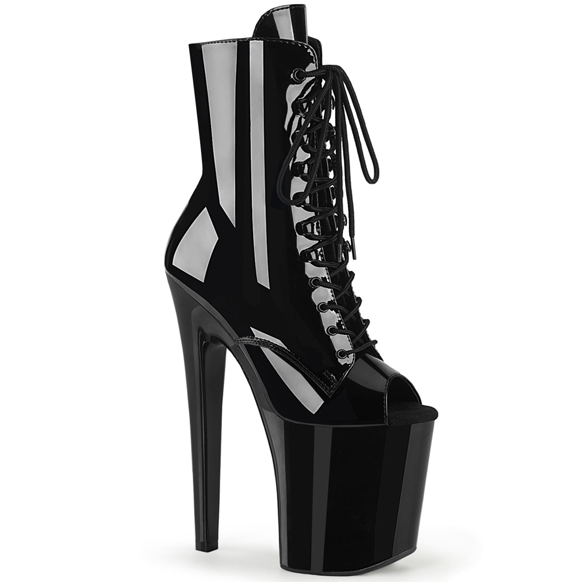Pleaser Bottines pour femmes XTREME-1021 BLK PAT / BLK